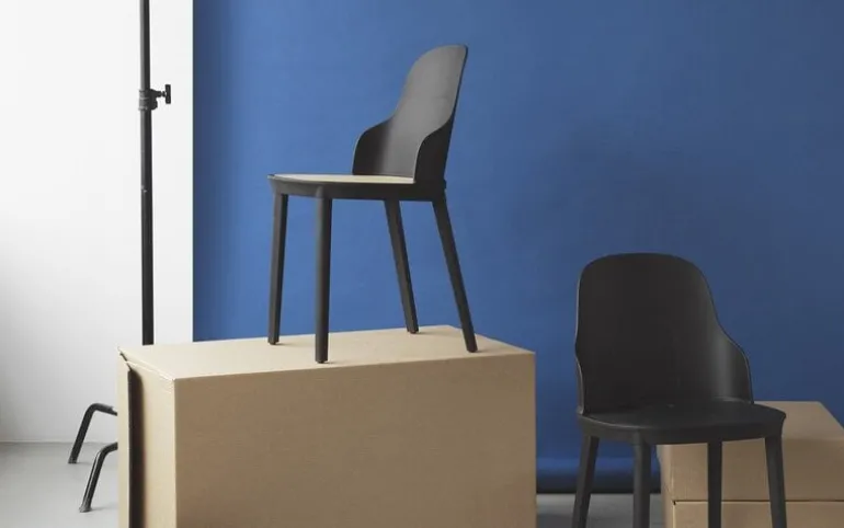 Allez stoel riet zwart - 304045