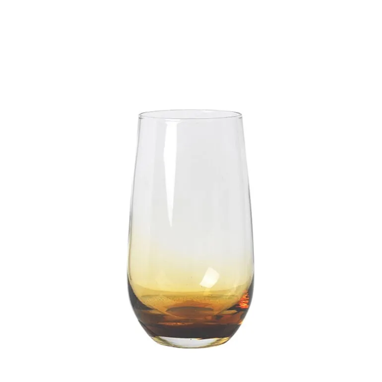 Amber glazen 55cl - set van 12 stuks