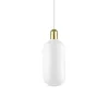 AMP Large hanglamp wit messing - 502167