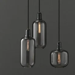 AMP Small hanglamp smoke zwart