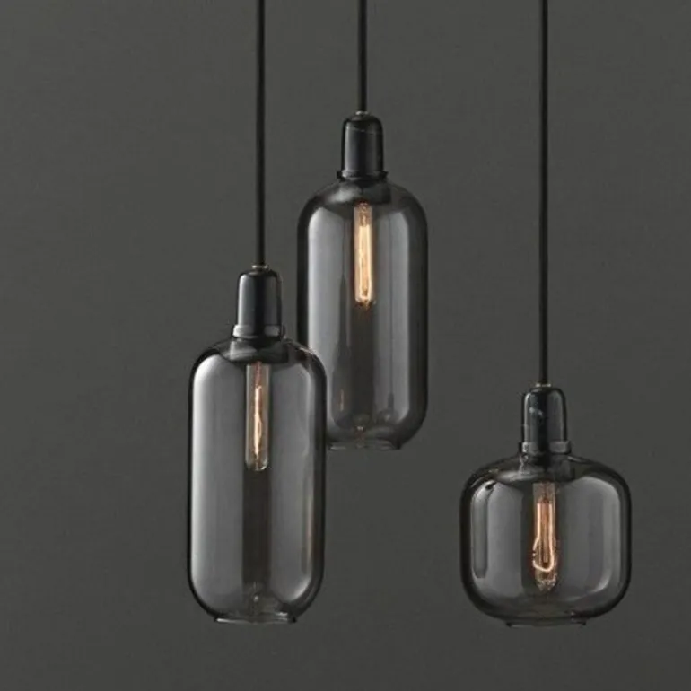 AMP Small hanglamp smoke zwart
