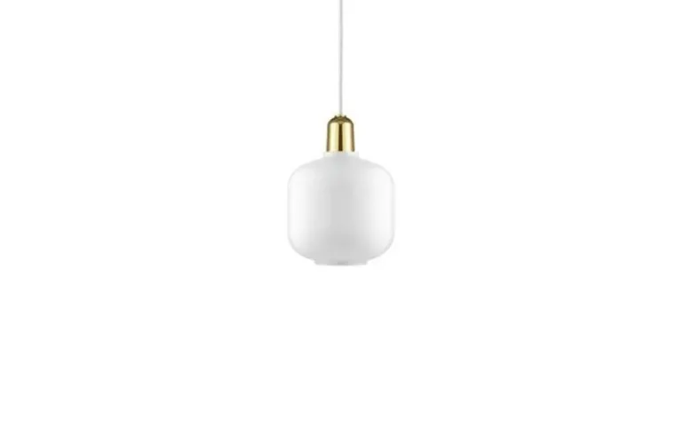 AMP Small hanglamp wit messing - 502165
