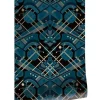 Art deco goud behang animaux butterfly - blauw