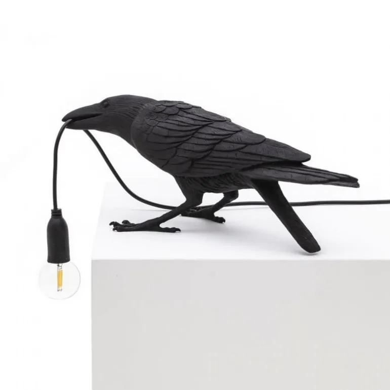 Bird lamp playing zwart outdoor - 14726
