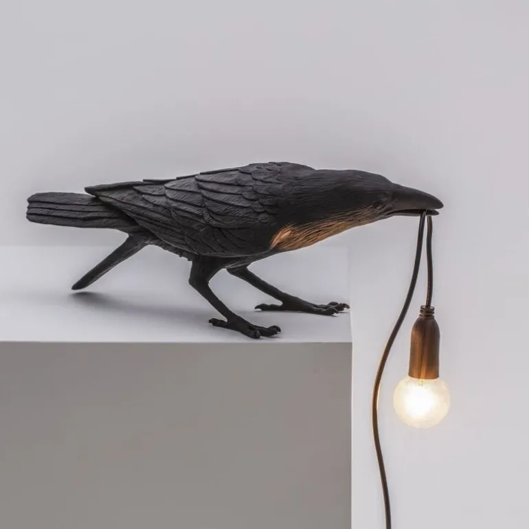 Bird lamp playing zwart outdoor - 14726