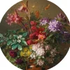 Bloemen behangcirkel CK-076 ø190cm