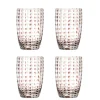Brinley glazen bruin set van 4 stuks - 82072203