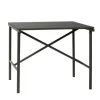 Buitentafel metaal - zwart 90x90xh76cm