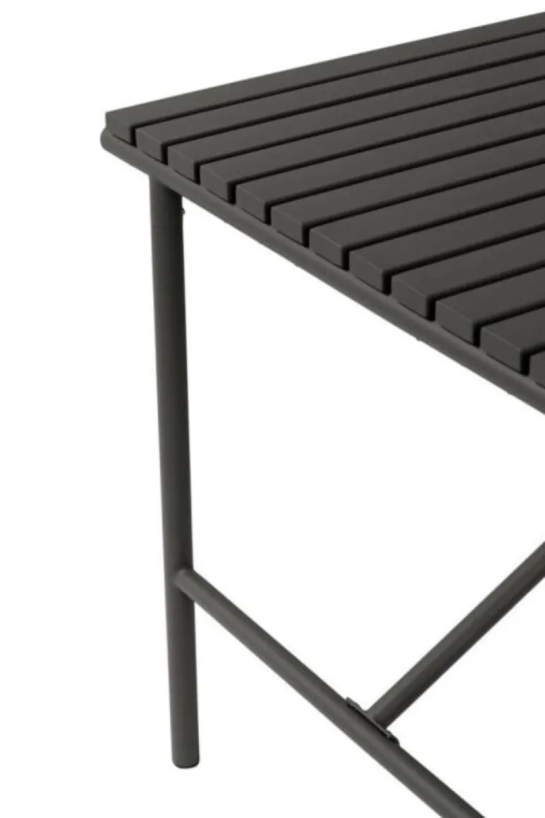 Buitentafel metaal - zwart 90x90xh76cm