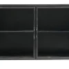 Downtown ijzeren kast - zwart 104x35x74cm