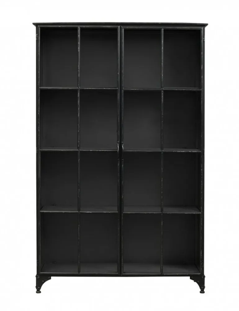 Downtown ijzeren kast - zwart 120x36x185cm