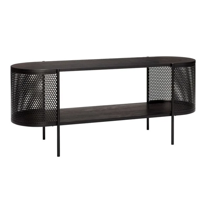 Dressoir metaal/hout - zwart