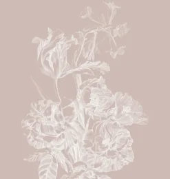 Engraved bloemen behang nude WP-744 200x280cm