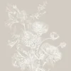 Engraved bloemen behang grijs WP-758 400x280cm