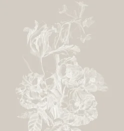 Engraved bloemen behang WP-743 grijs 200x280cm