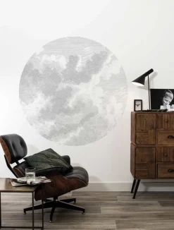 Engraved clouds cirkelbehang CK-058 - ø190cm