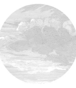 Engraved clouds cirkelbehang CK-057 - ø190cm -