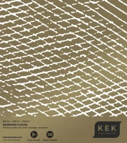 Engraved clouds goud behang MW-012- 400x280cm
