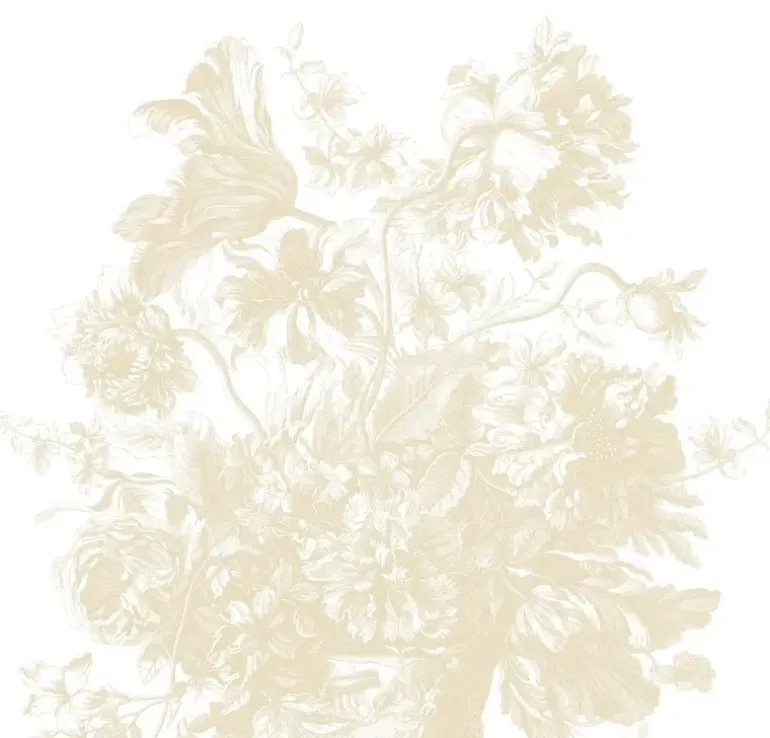 Engraved Flowers behang FU-039 - 194,8x280cm beige