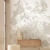 Engraved Flowers behang FU-050 - 389,6x280cm grijs