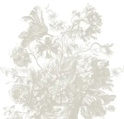 Engraved Flowers behang FU-050 - 389,6x280cm grijs