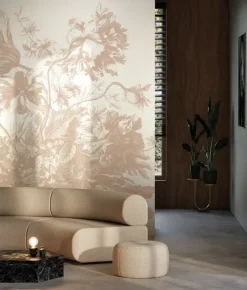Engraved Flowers behang FU-044 - 389,6x280cm nude