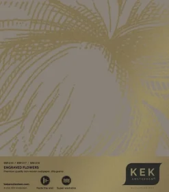 Engraved flowers goud behang MW-018 - 400x280cm