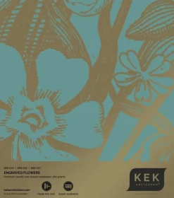 Engraved flowers goud behang MW-021 - 400x280cm
