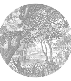 Engraved landscapes behangcirkel SC-044 - ø142,5cm