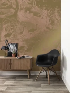 Engraved landscapes goud behang MW-038 - 300x280cm