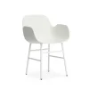Form Armchair stoel staal wit