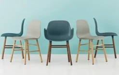 Form Armchair stoel walnoot blauw - 602771