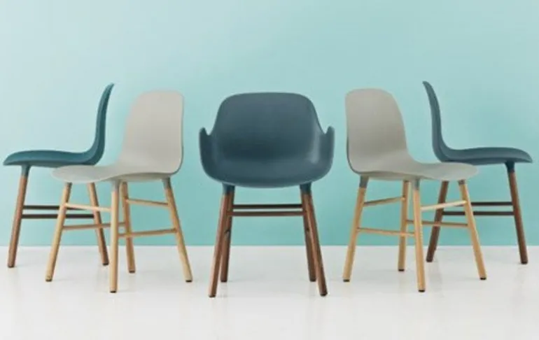 Form Armchair stoel walnoot grijs - 602769