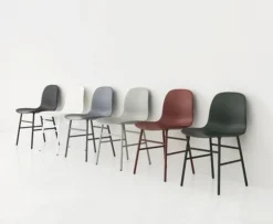 Form Chair stoel staal rood