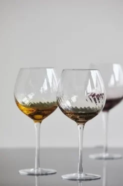 Garo wijnglazen bruin - set van 8 stuks