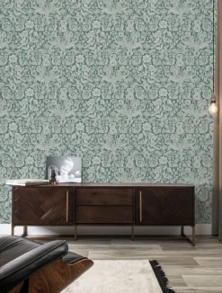 Getekende bloemen behang 100x280cm - FR-001