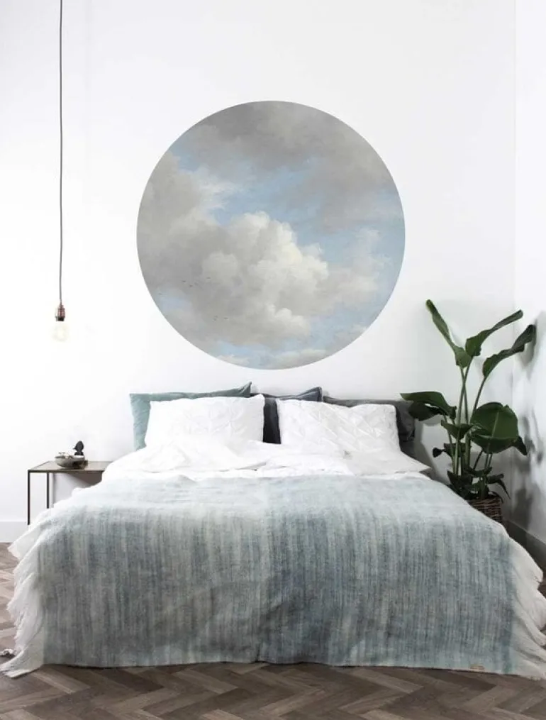 Golden age clouds behangcirkel SC-007 - ø 142,5 cm