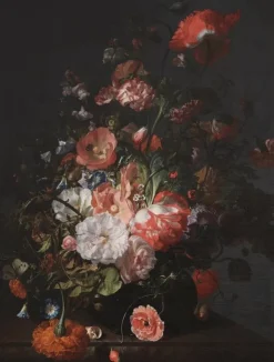 Golden age flowers behang WP-790 - 389,6x280cm