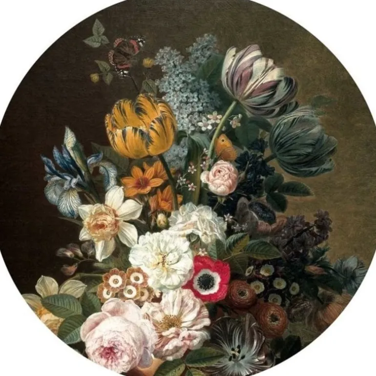 Golden age flowers behangcirkel CK-075 ø190cm