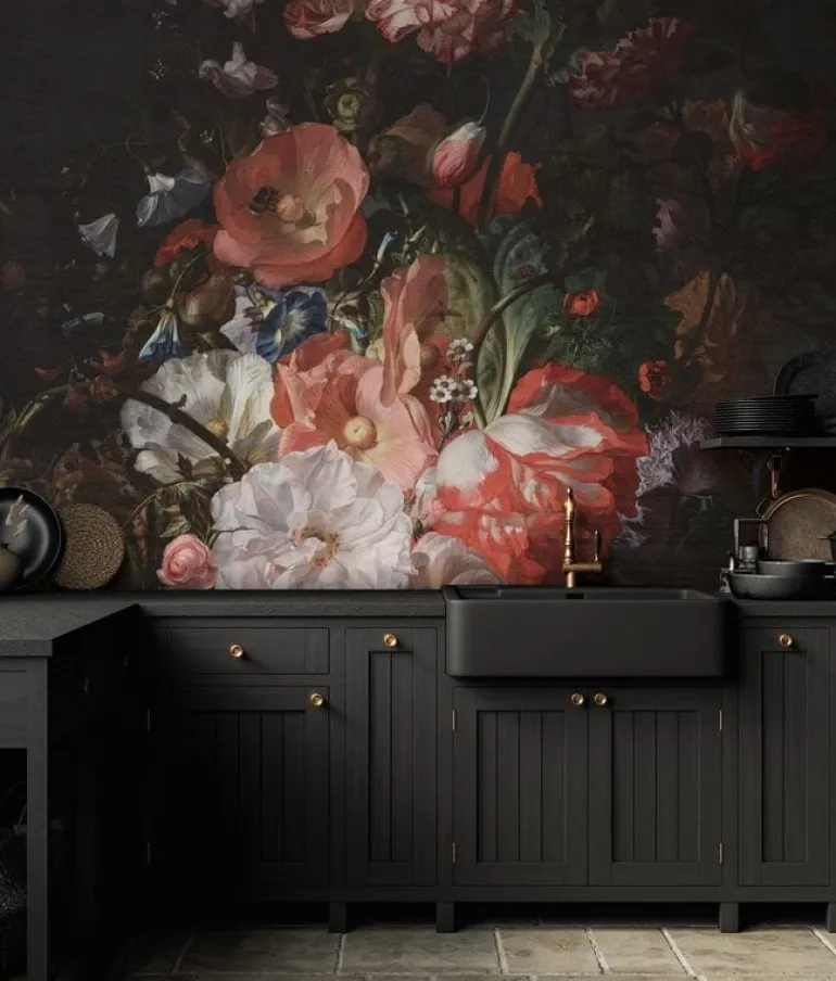 Golden age flowers behang WP-789 - 292,2x280cm