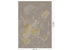 Golden age flowers goud behang MW-043 - 200x280cm