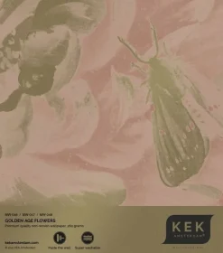 Golden age flowers goud behang MW-046 - 200x280cm
