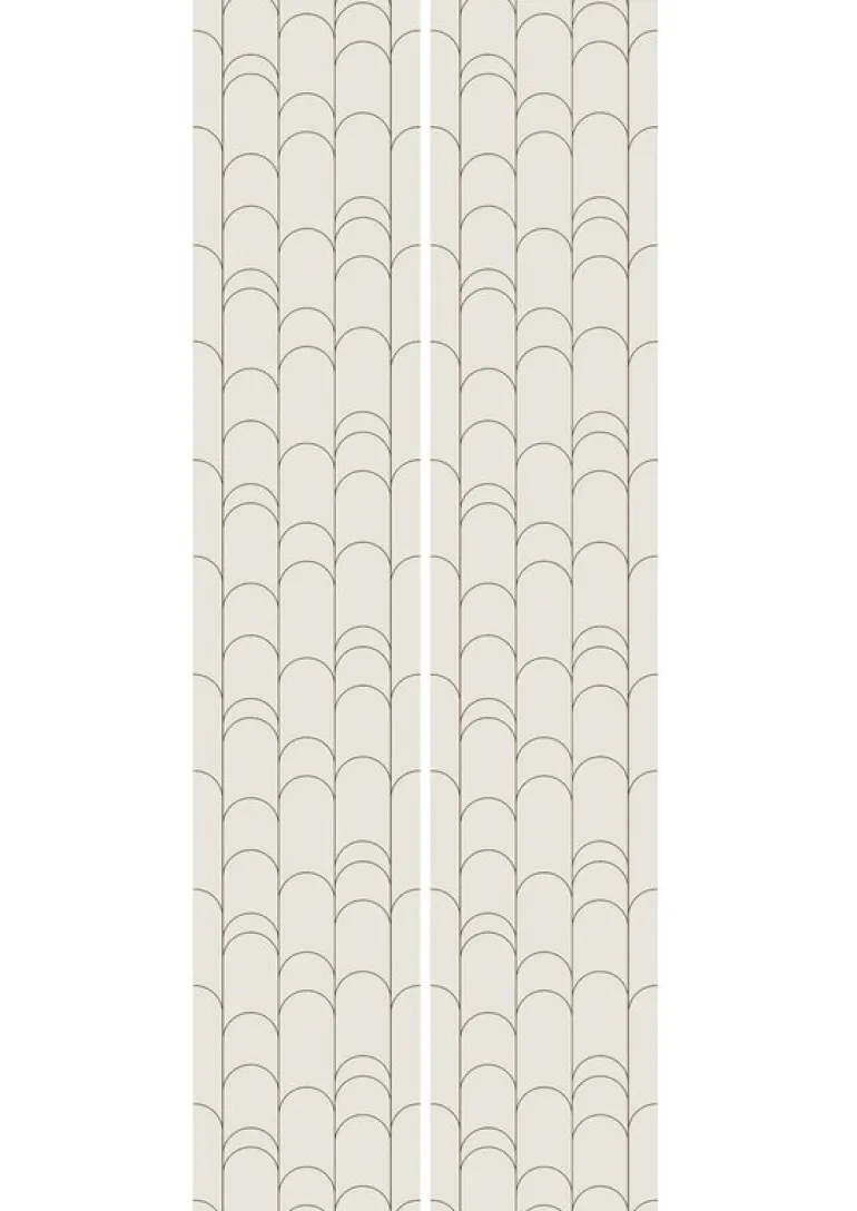 Golden lines behang 100x280cm goud / off - white MW-067