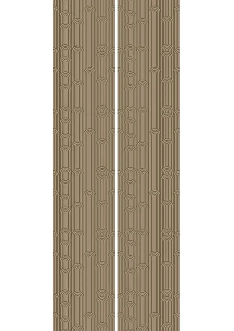 Golden lines behang 100x280cm nude / goud MW-089