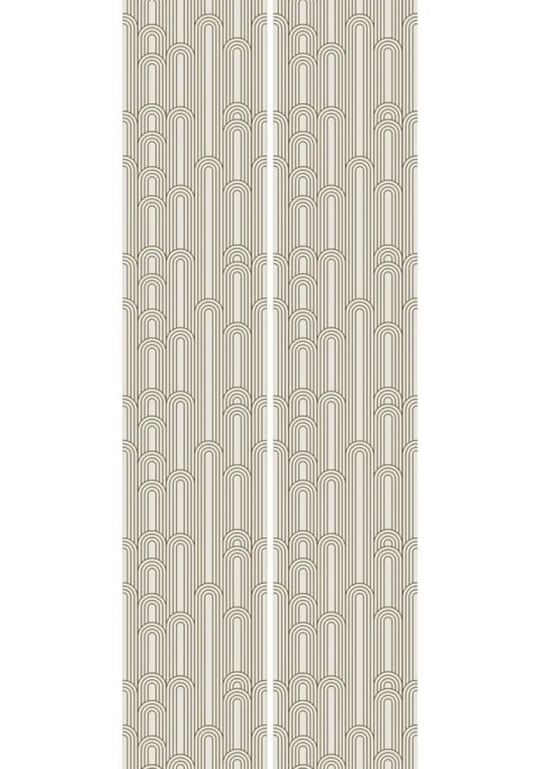 Golden lines behang 100x280cm off white / goud MW-087