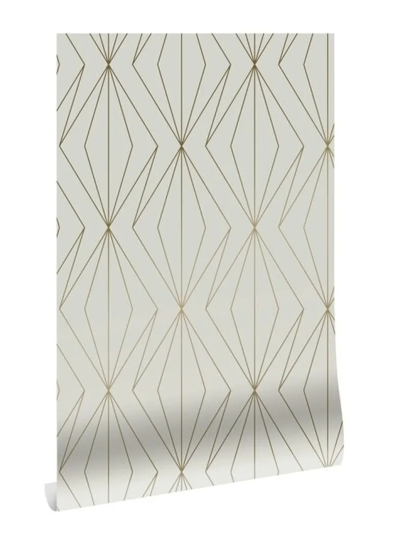 Golden lines behang 100x280cm zand / goud MW-073
