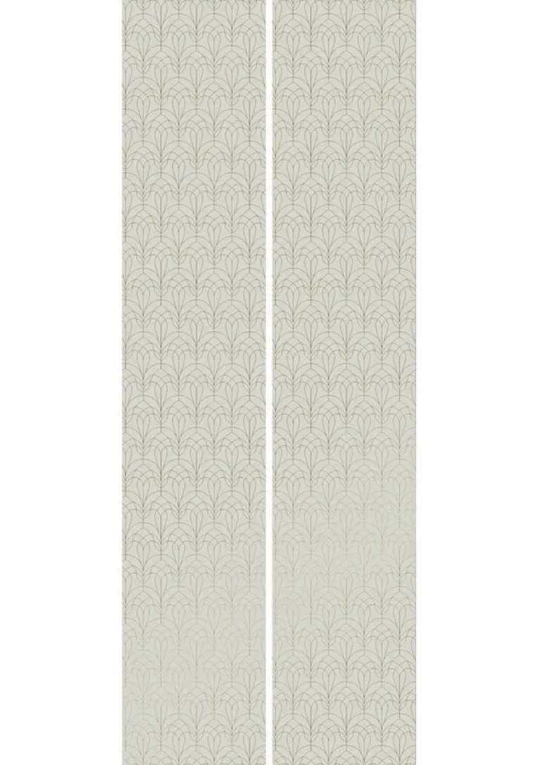 Golden lines behang 100x280cm zand / goud MW-083