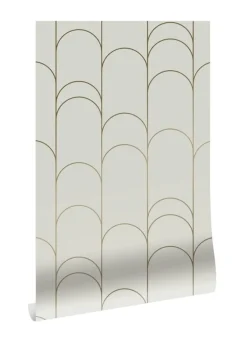 Golden lines behang 100x280cm zand/goud MW-068