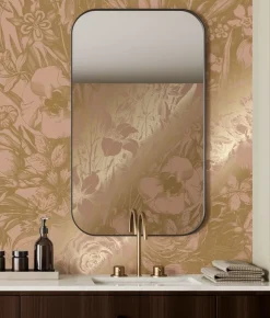 Goud Engraved bloemen behang MW-137 - 200x280cm