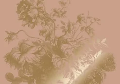 Goud Engraved bloemen behang nude MW-121 400x280cm